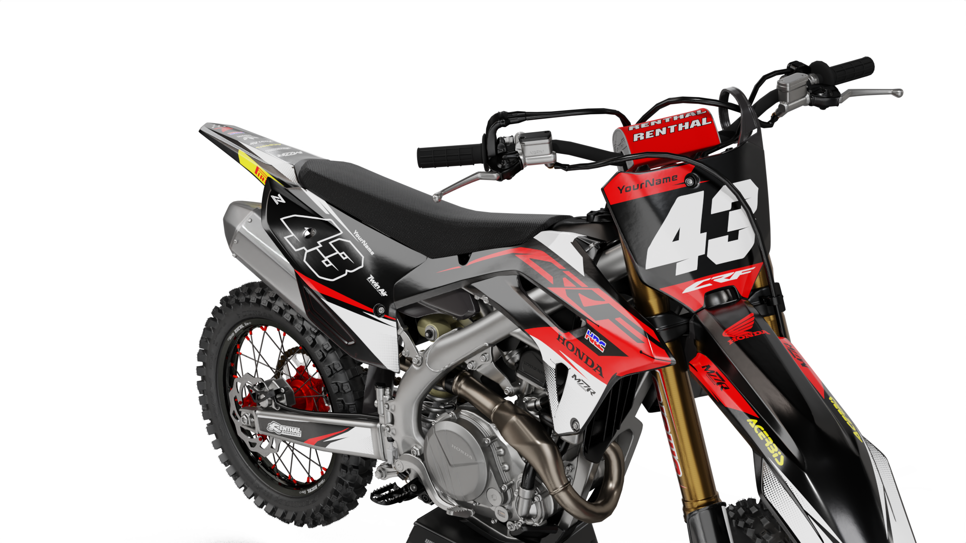 SEPHIA RED Grafiken Set für HONDA-Motorräder