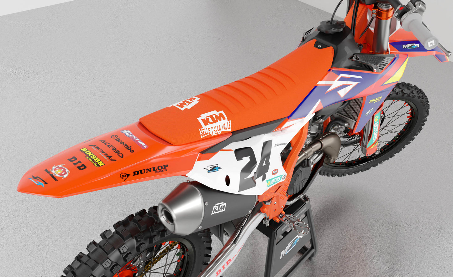 RB replica graphics kit for KTM bikes