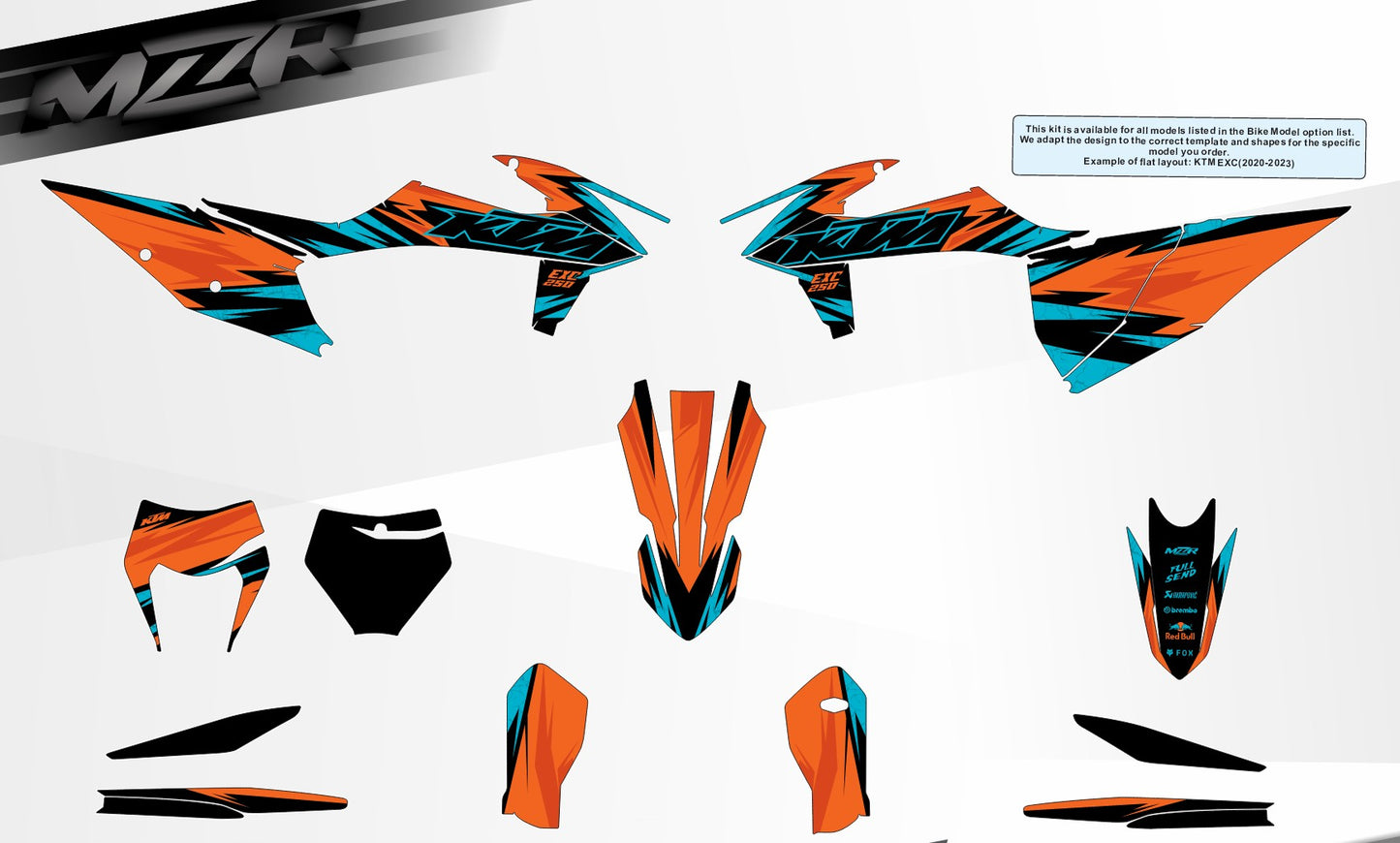 SM RUSHER graphics kit for KTM bikes