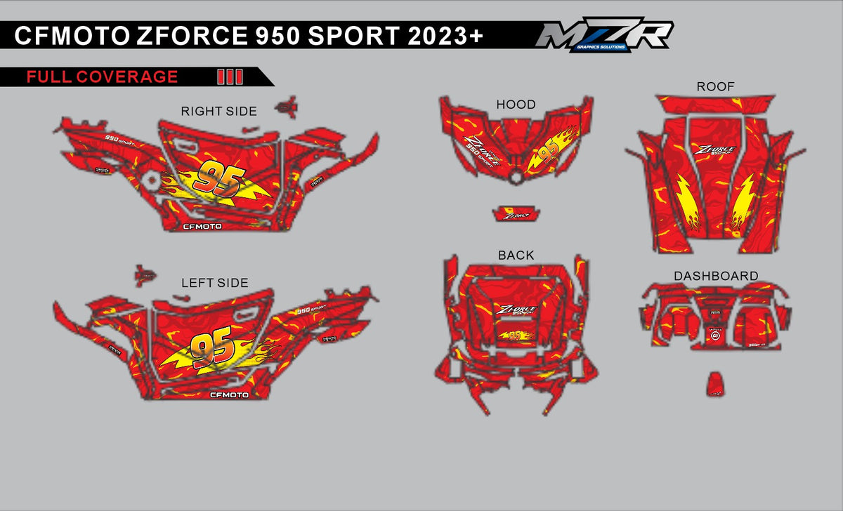 ZFORCE-950-SPORT_MCQUEEN graphics decal sticker kit full coverage