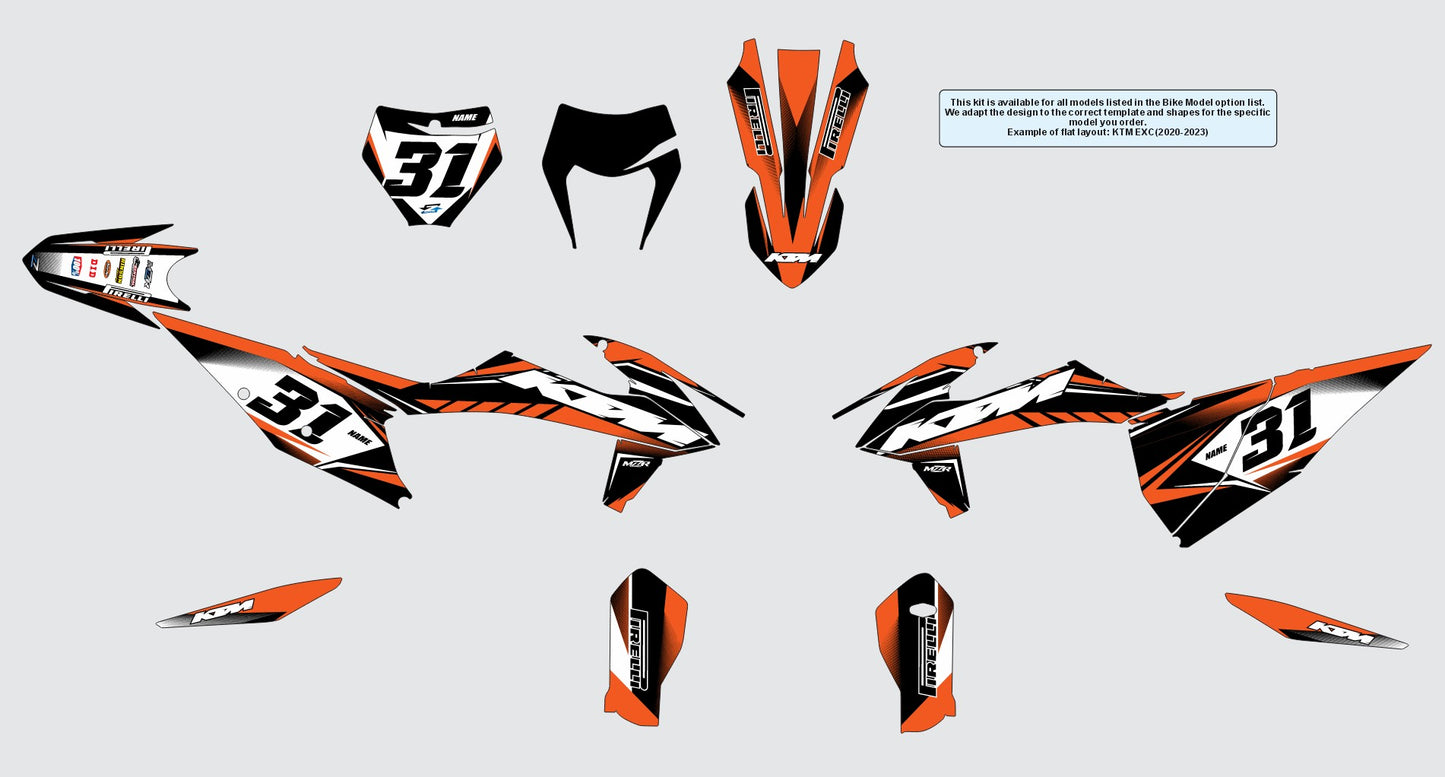 LINEX graphics kit for KTM bikes