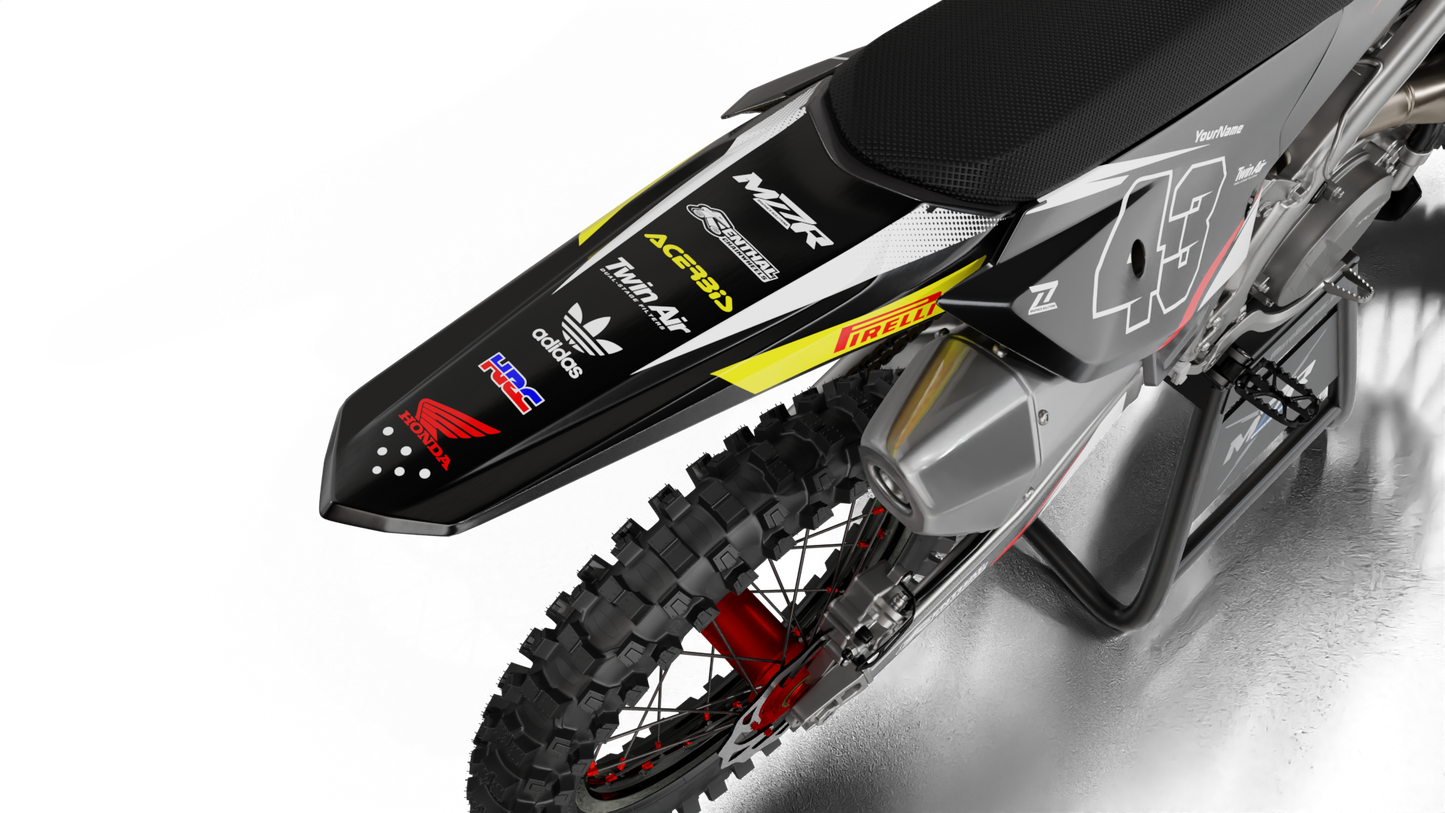 SEPHIA RED graphics kit for HONDA bikes