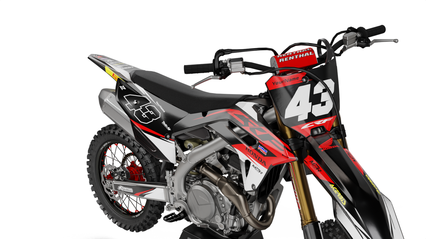 SEPHIA RED graphics kit for HONDA bikes