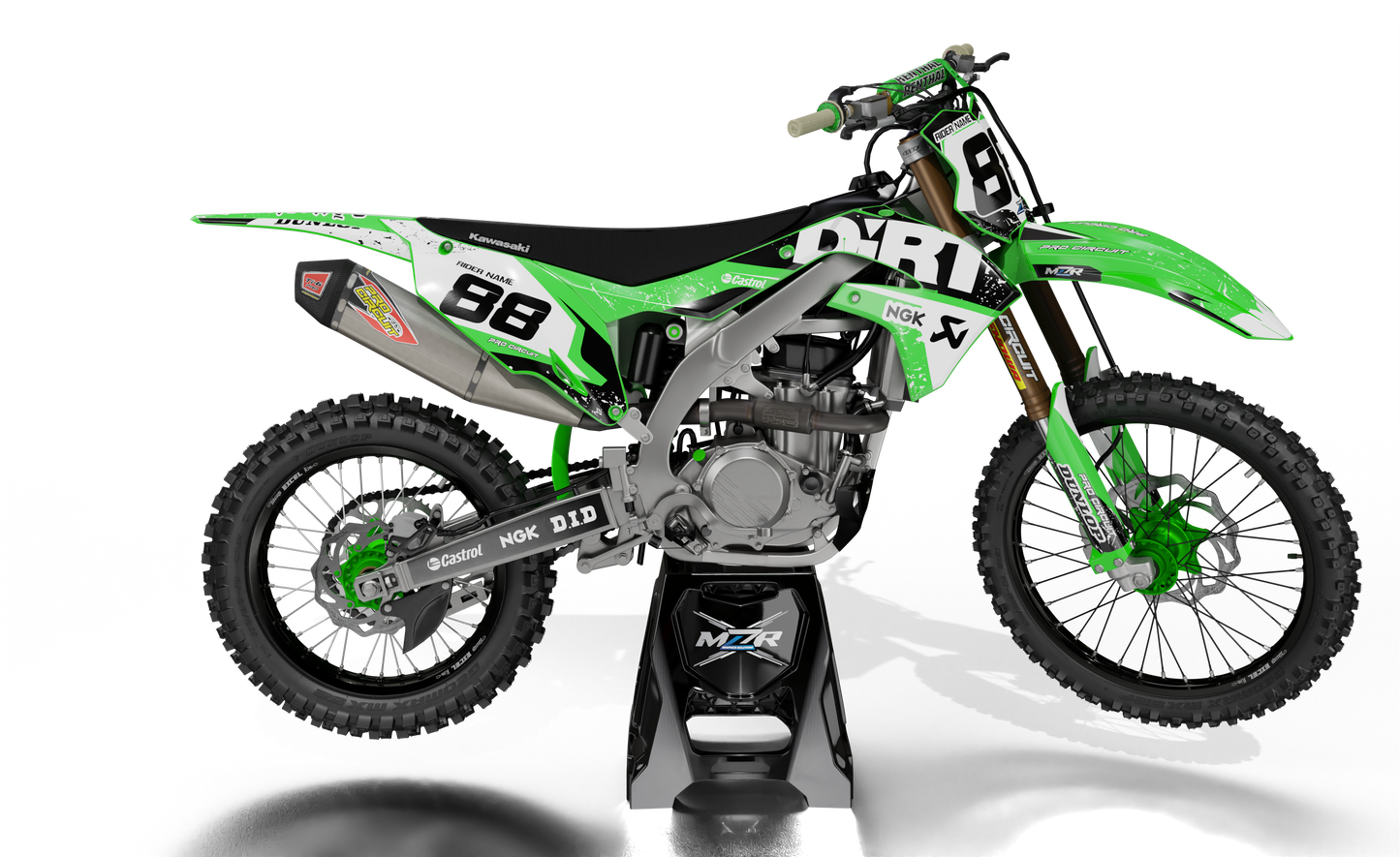 DIRT graphics kit for KAWASAKI bikes