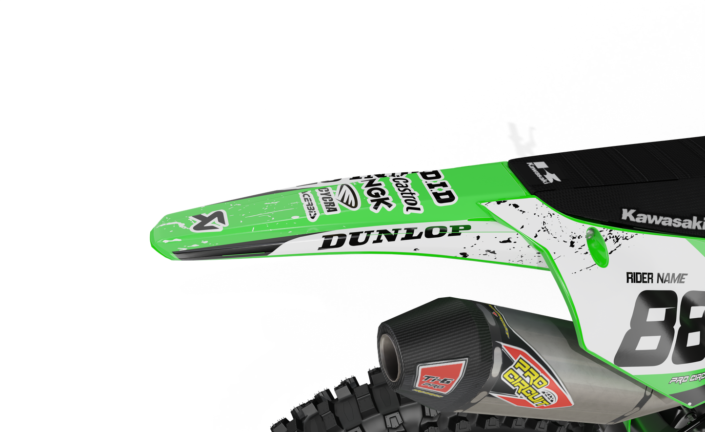 DIRT graphics kit for KAWASAKI bikes