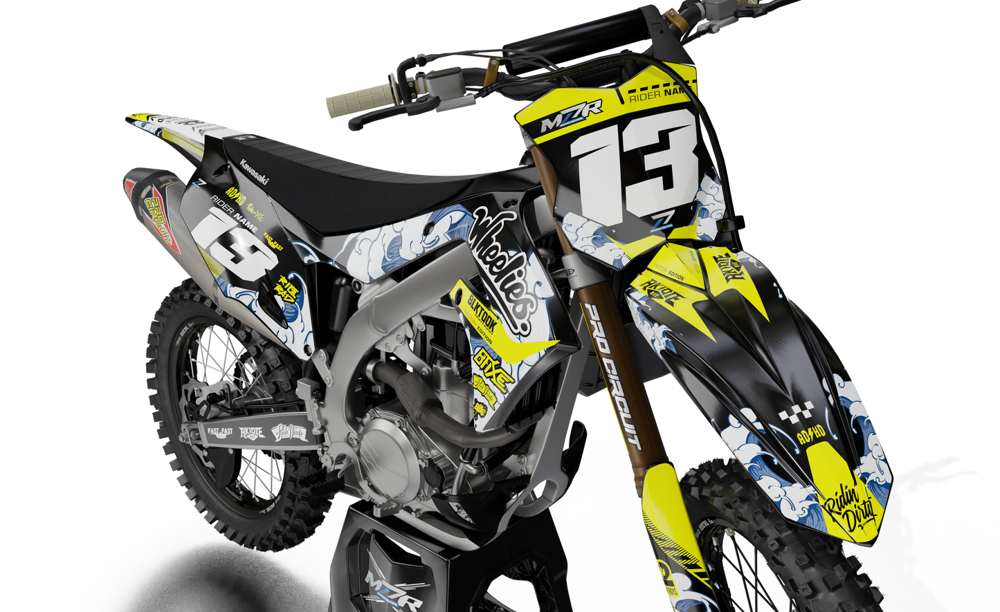 WHEELIE graphics kit for KAWASAKI bikes