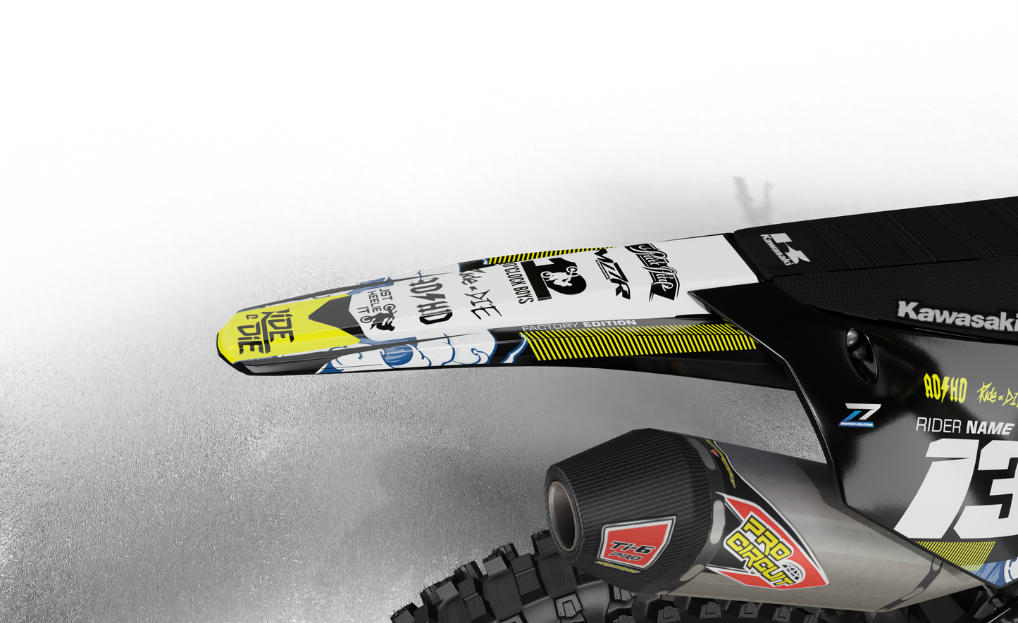 WHEELIE graphics kit for KAWASAKI bikes