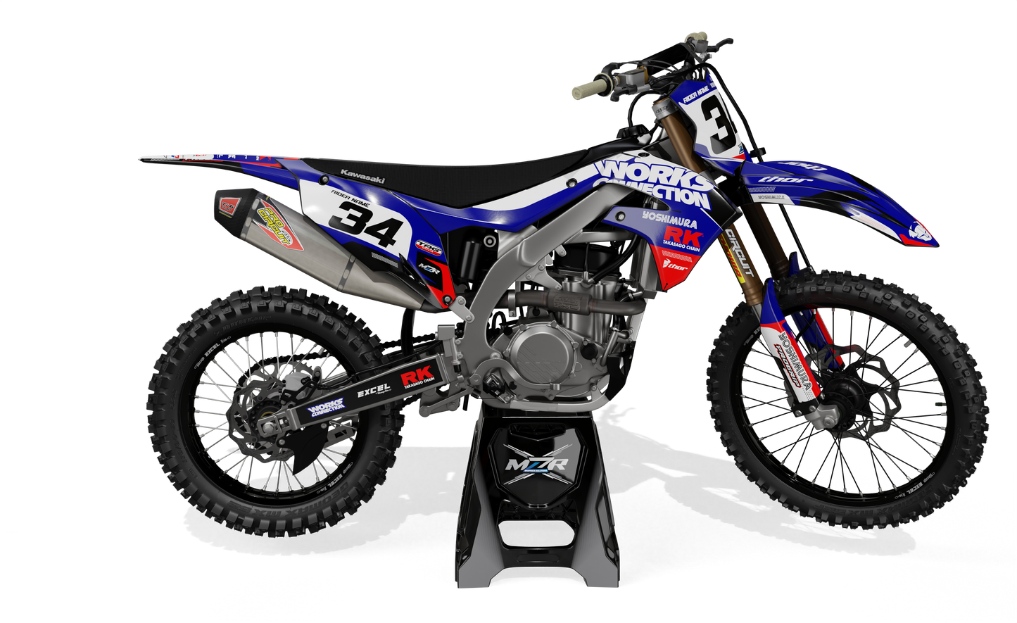 WORKS graphics kit for KAWASAKI bikes