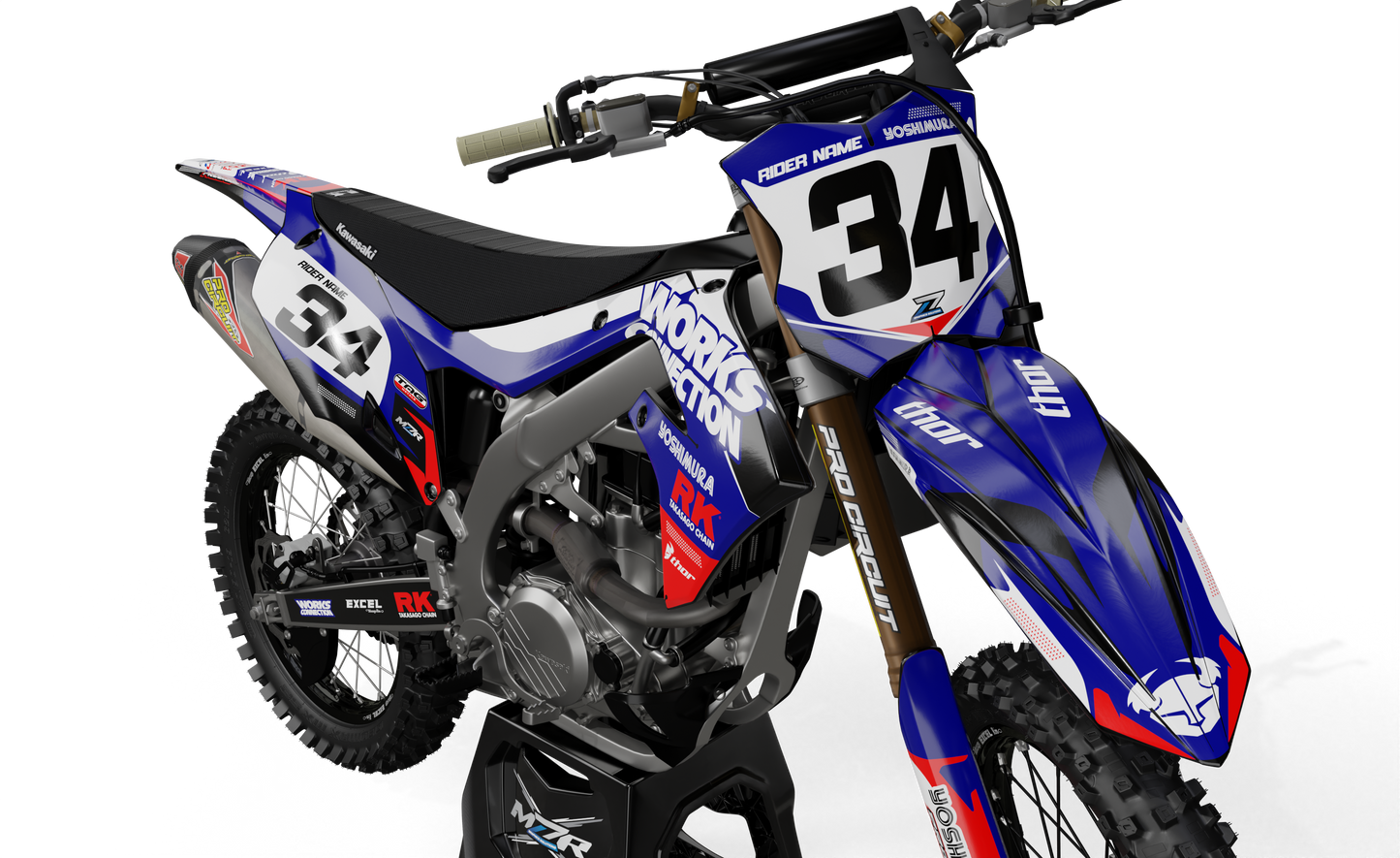 WORKS graphics kit for KAWASAKI bikes