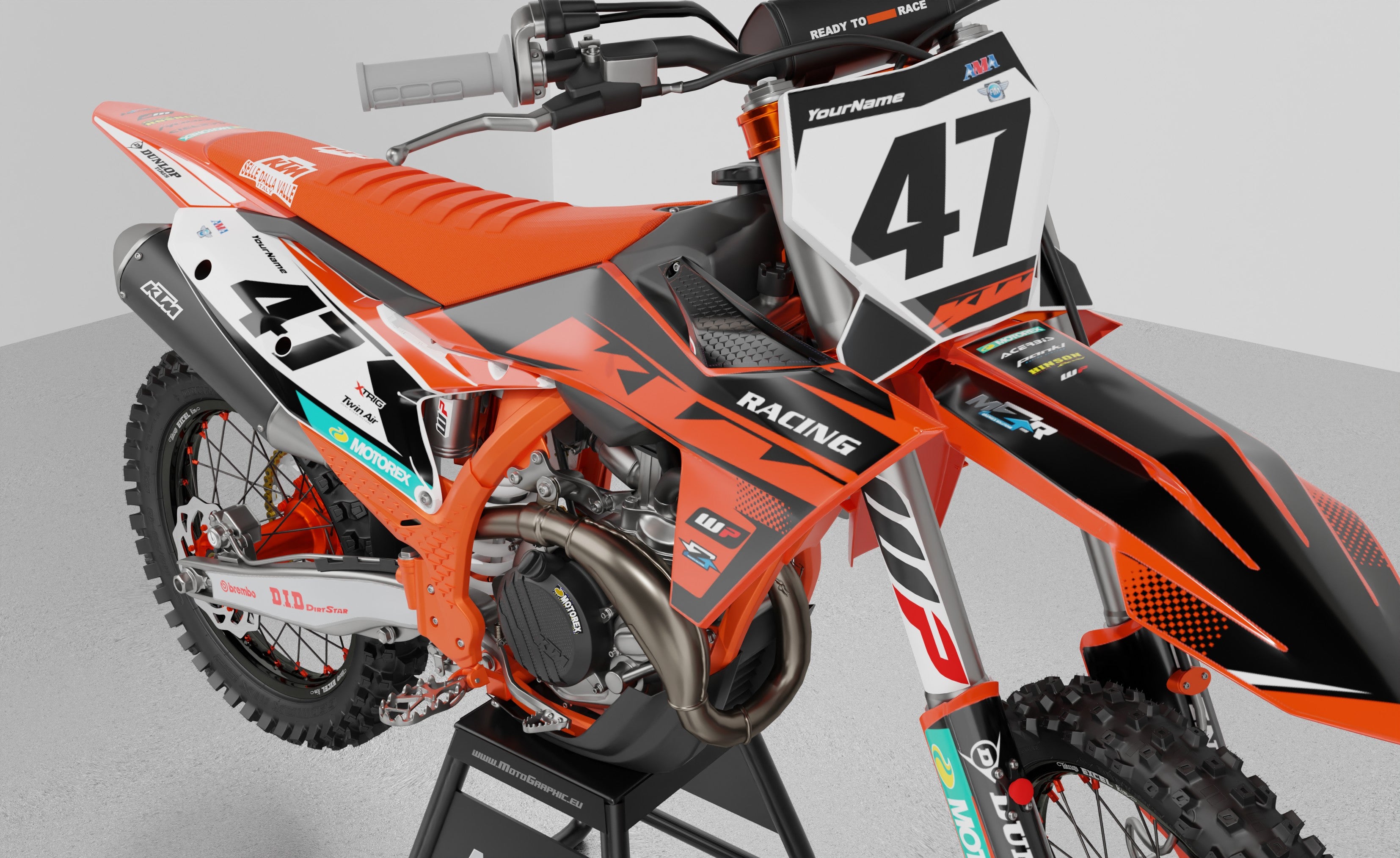RACING graphics kit for KTM bikes