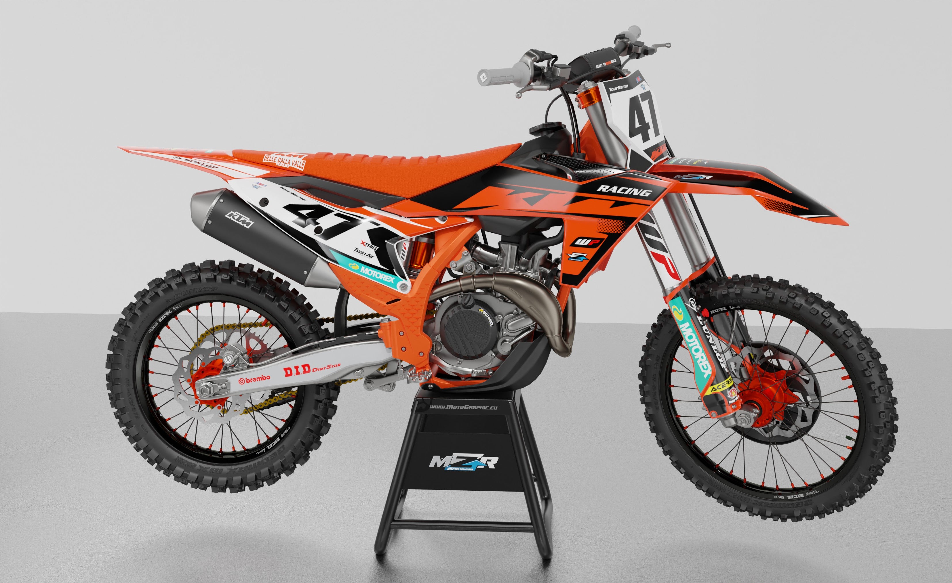 Backwoods Racing Graphics Kit RACING graphics kit for KTM bikes – MZR Graphics