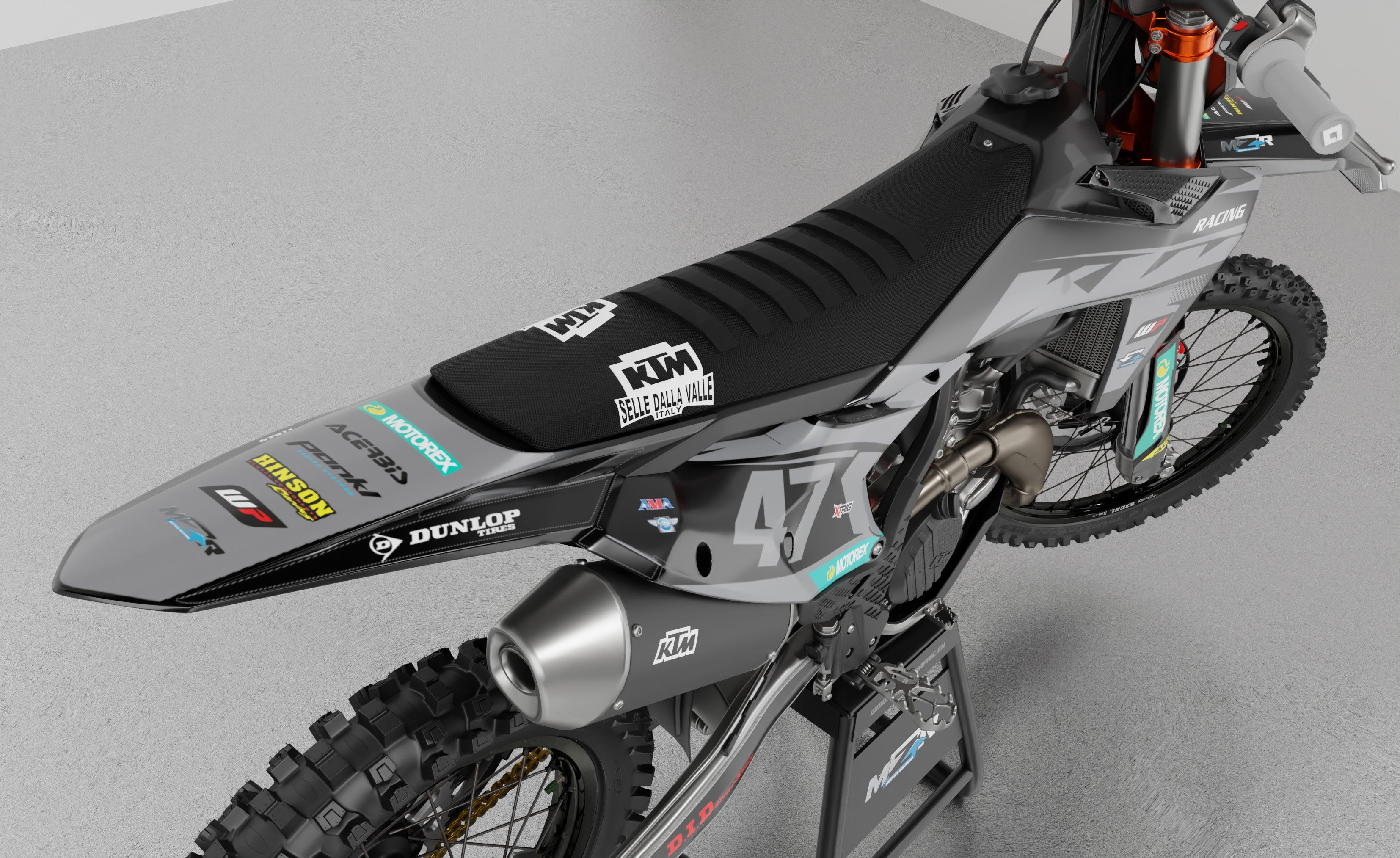 RACING GRAY graphics kit for KTM bikes