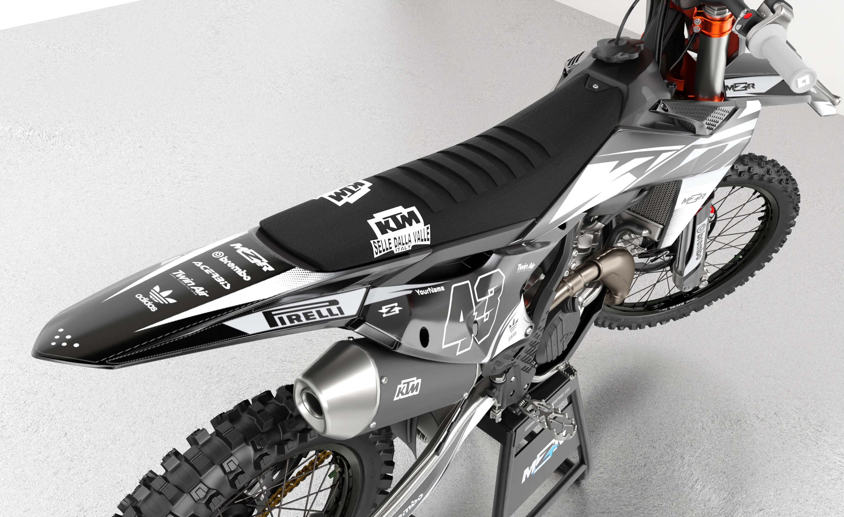 SEPHIA BLACK graphics kit for KTM bikes