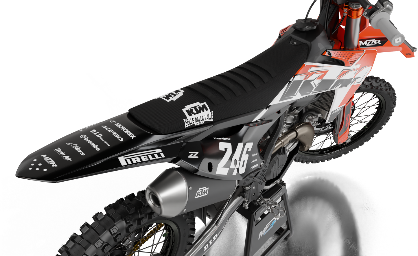 Whip graphics kit for KTM bikes
