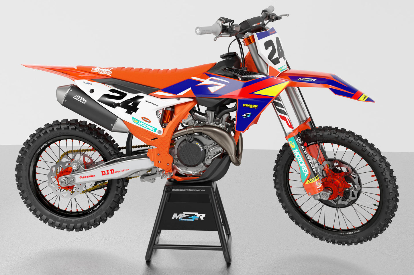RB replica graphics kit for KTM bikes