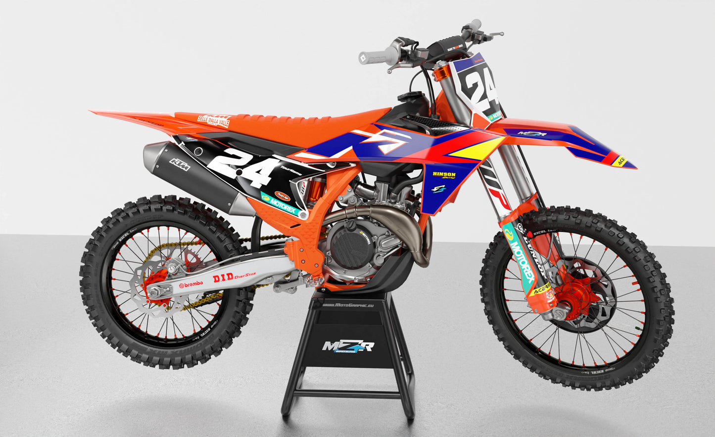 RB replica graphics kit for KTM bikes