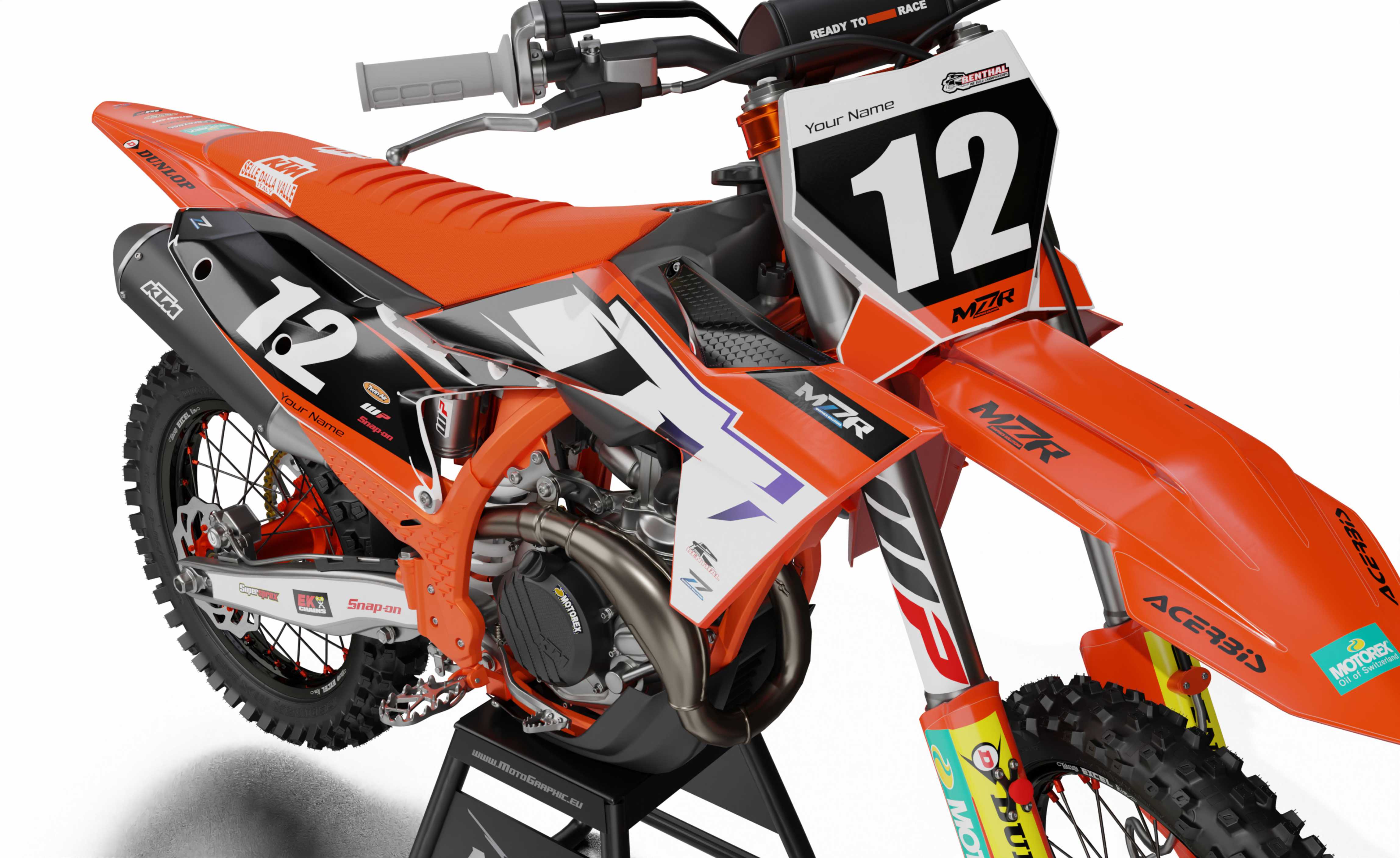 Scrub graphics kit for KTM bikes