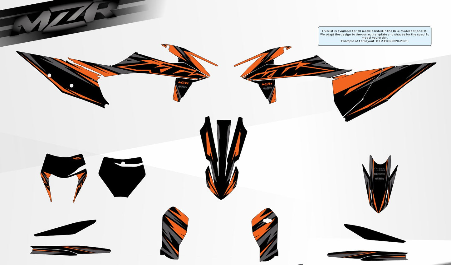 SM STORM graphics kit for KTM bikes