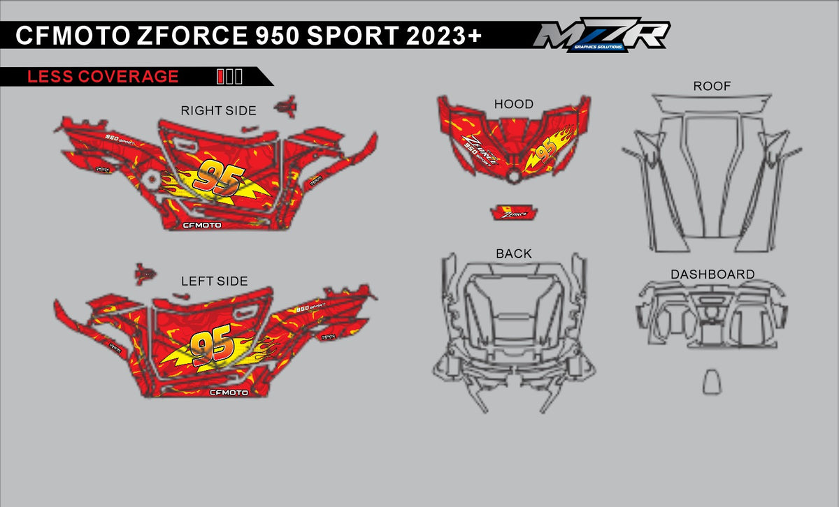 ZFORCE-950-SPORT_MCQUEEN graphics decal sticker kit less coverage