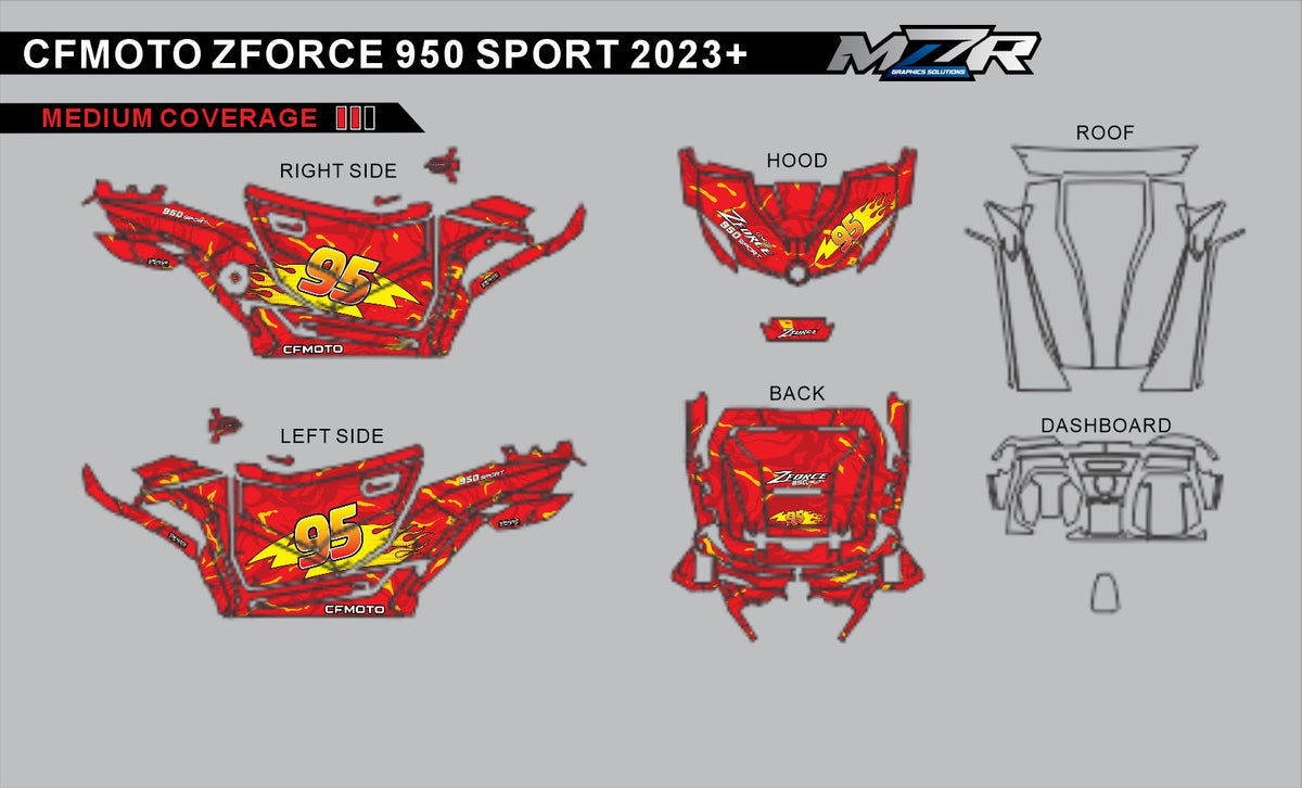 ZFORCE-950-SPORT_MCQUEEN graphics decal sticker kit medium coverage