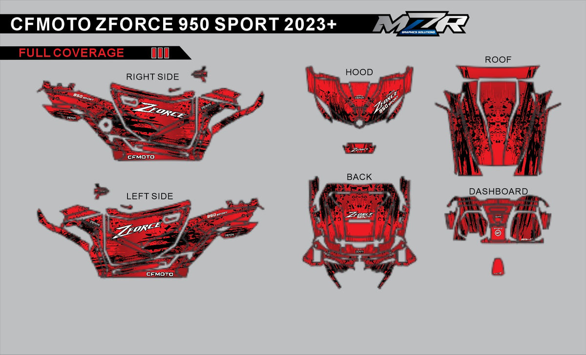 ZFORCE-950-SPORT_redx graphics sticker decals kit full coverage