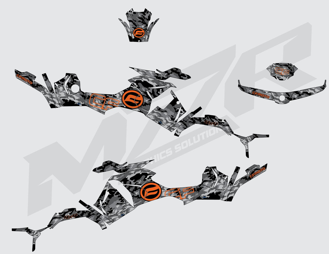 Military Graphics kit for CF MOTO