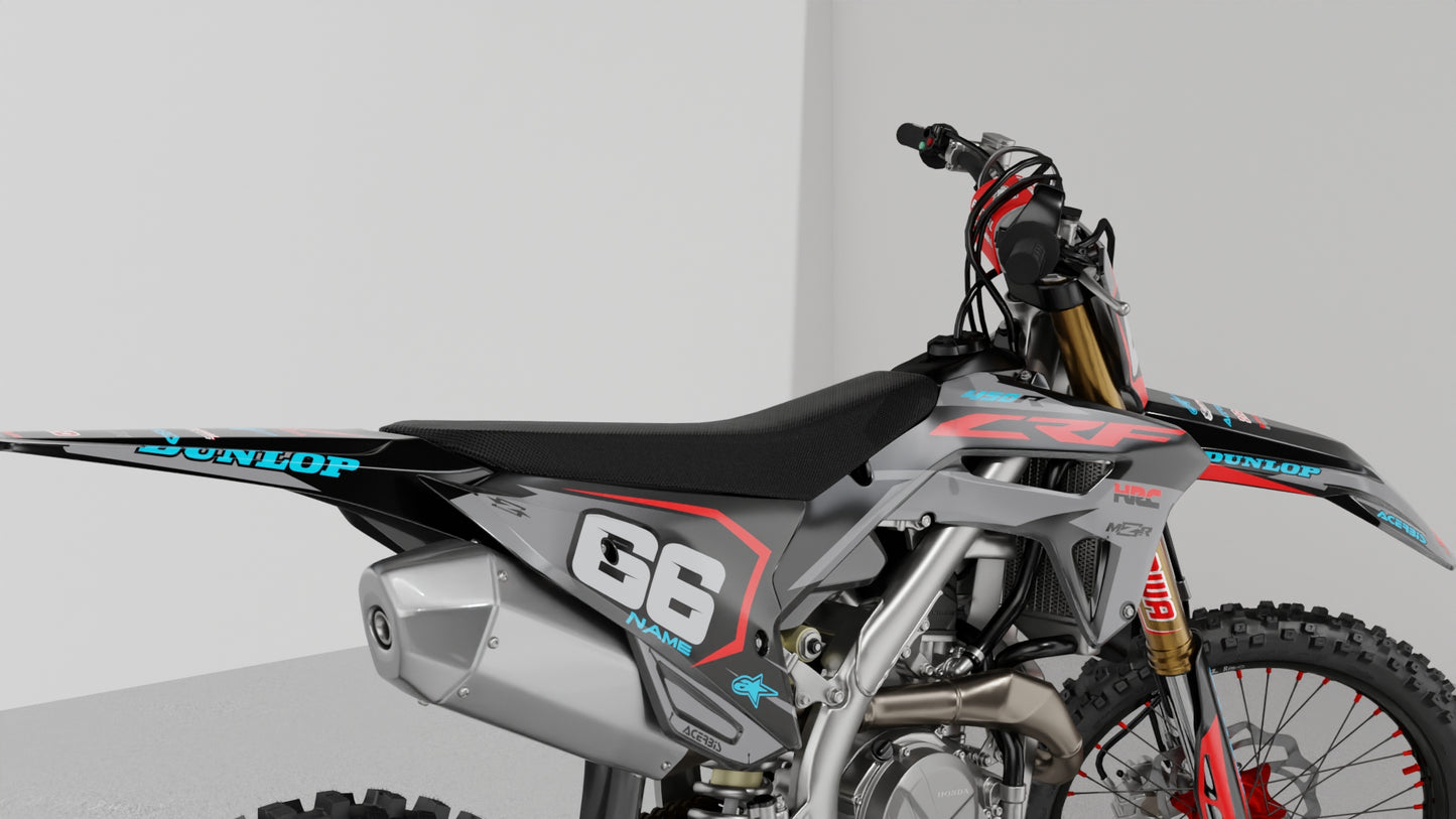 DARK CYAN graphics kit for HONDA bikes