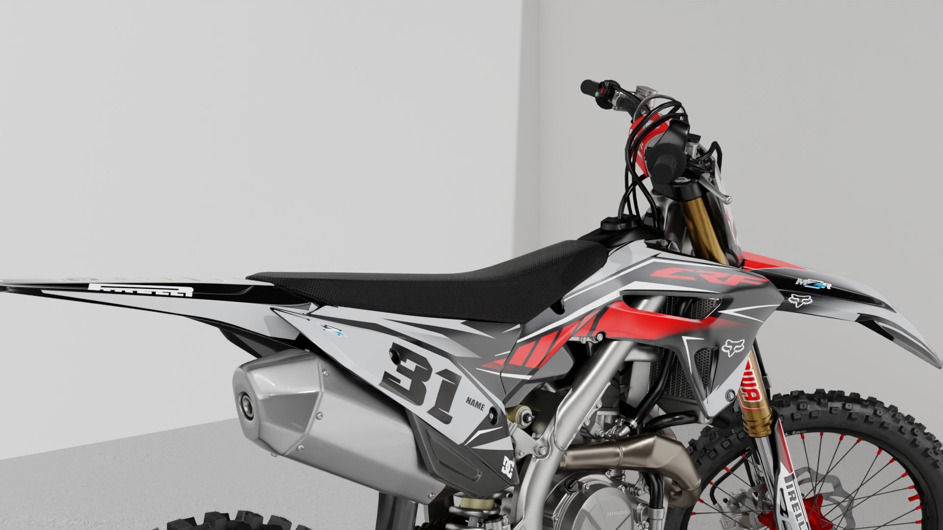 LINEX GRAY graphics kit for HONDA bikes