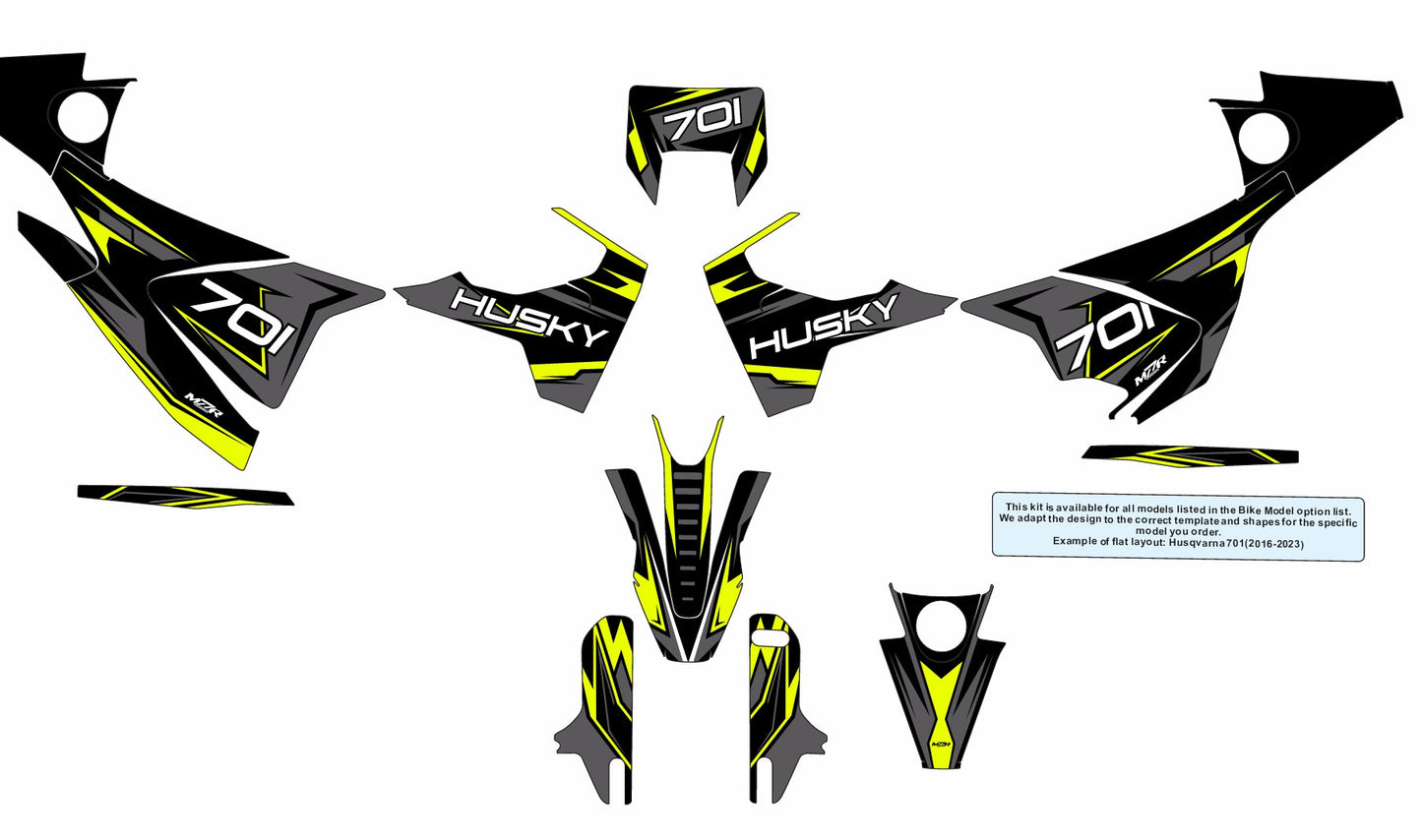 SLIDER Grafiken Set für HUSQVARNA-Motorräder