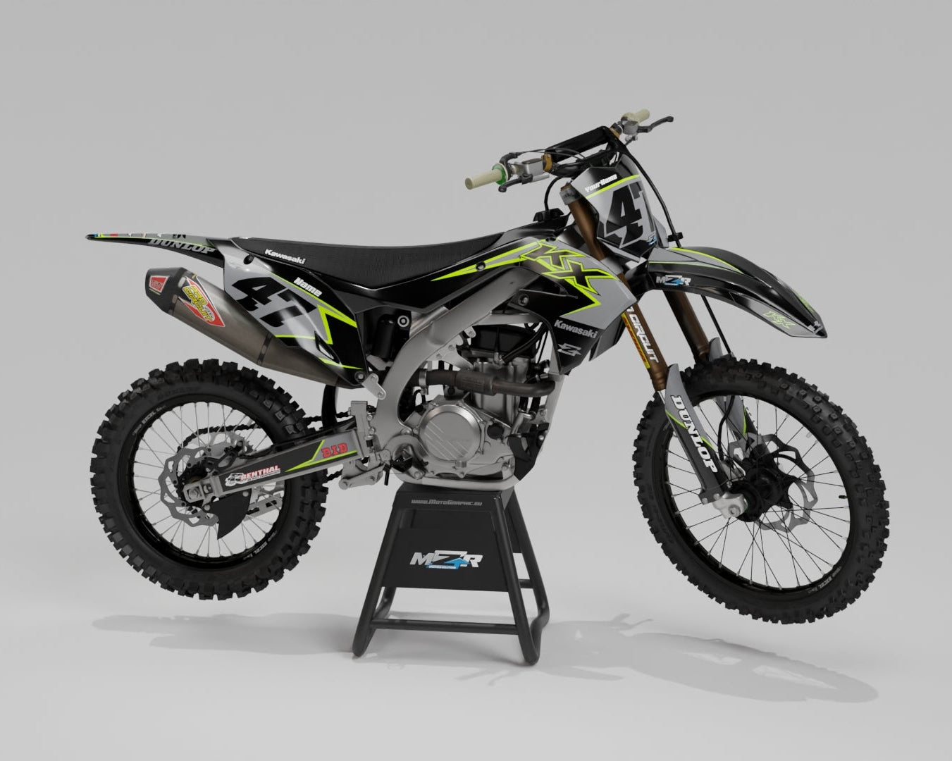 G-FLUOR graphics kit for KAWASAKI bikes