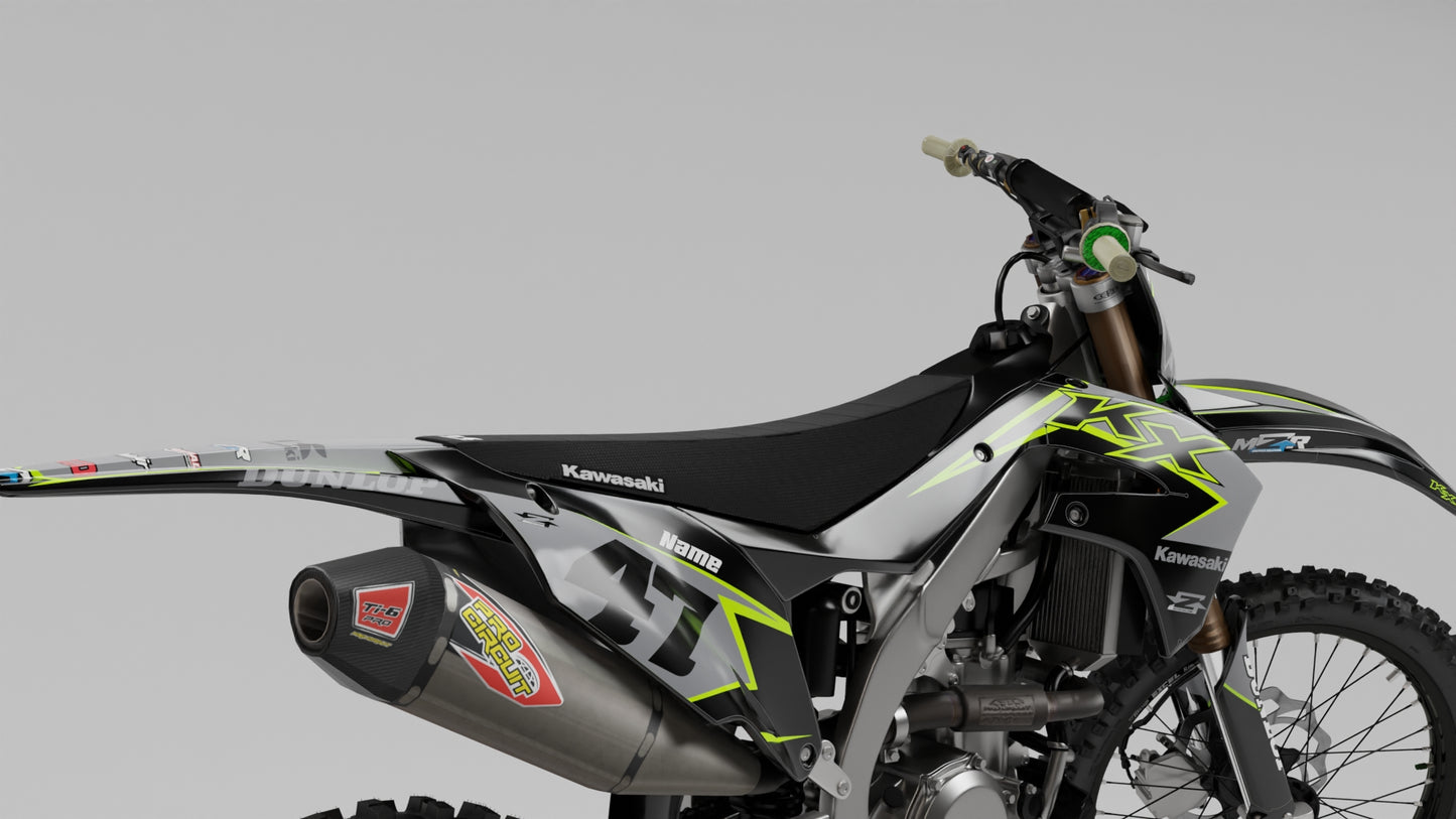 G-FLUOR graphics kit for KAWASAKI bikes