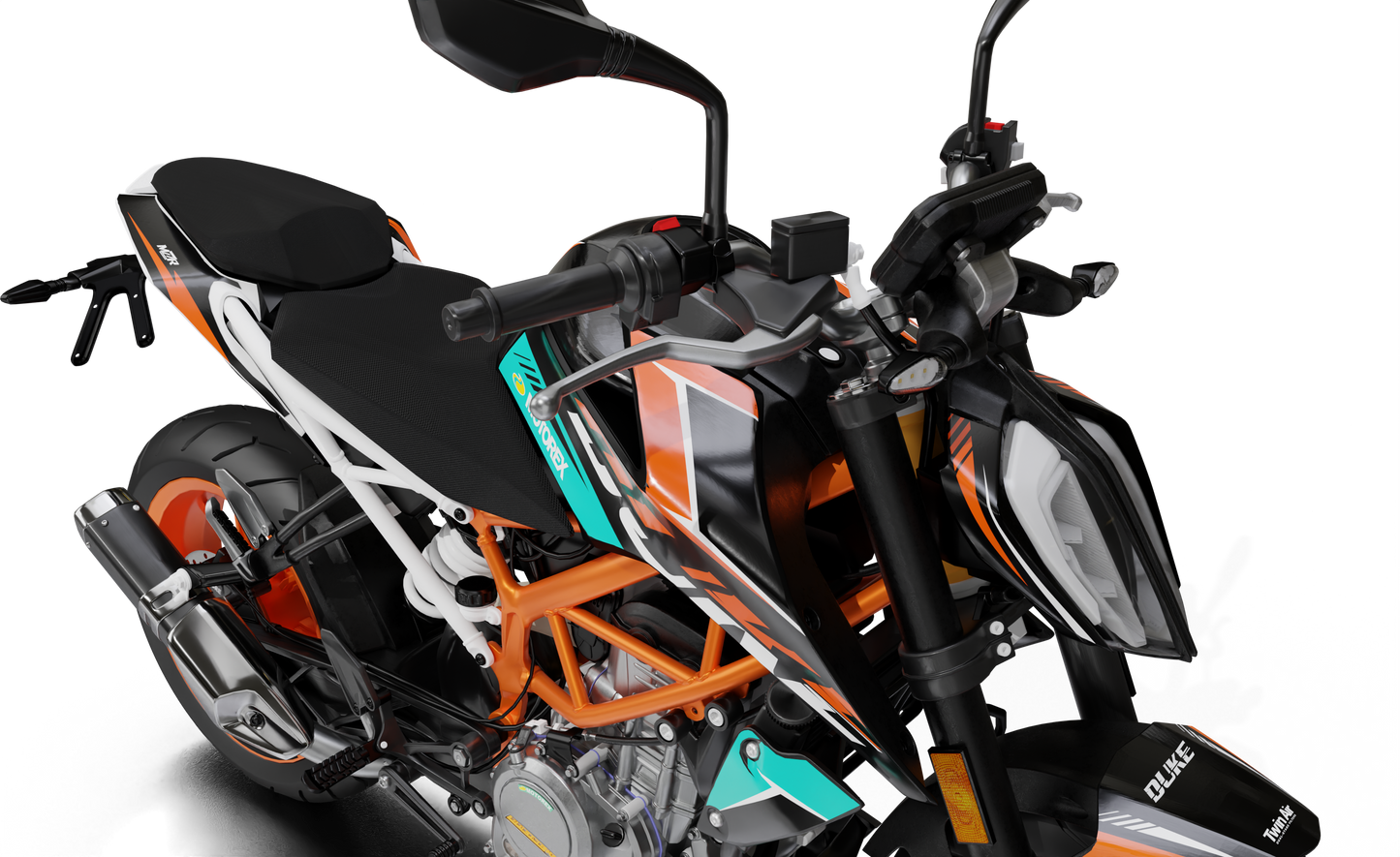 RACER motorex graphics kit for KTM Duke 125-250-390 2017-2023