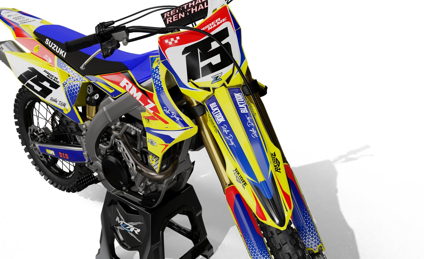 TRIPLE-Grafiken Set für SUZUKI-Motorräder