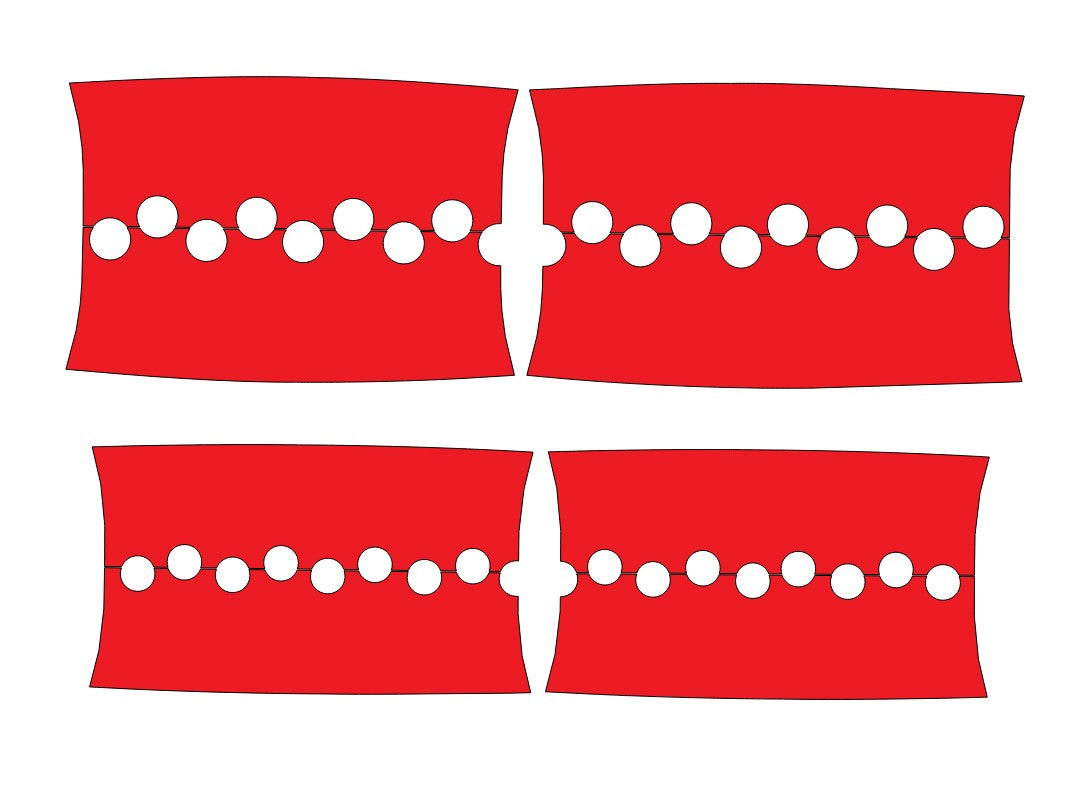 50/50 RIM WRAP - 17" INCH FRONT + 17" INCH REAR - 36 SPOKES