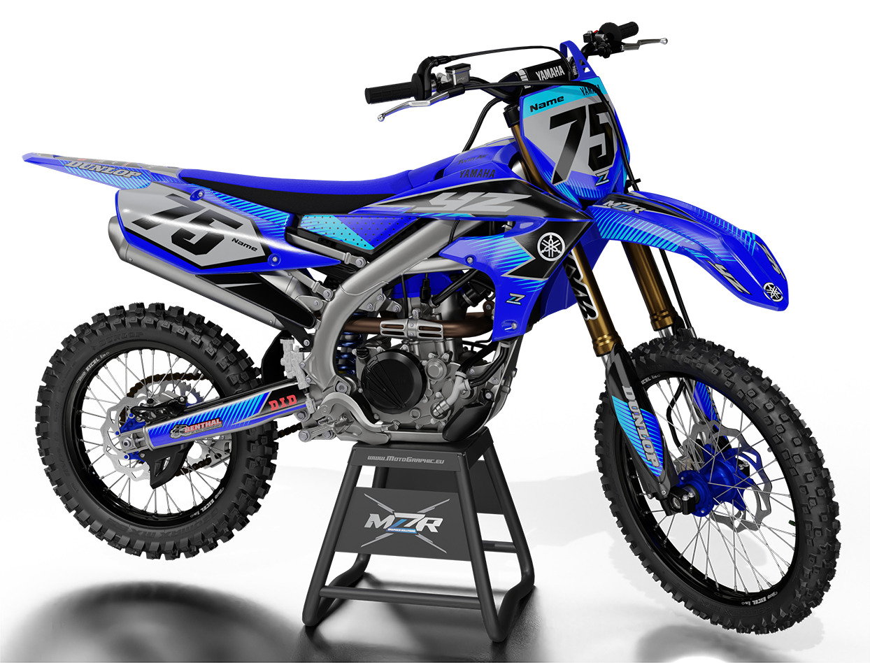 BLUE CYAN graphics kit for YAMAHA bikes